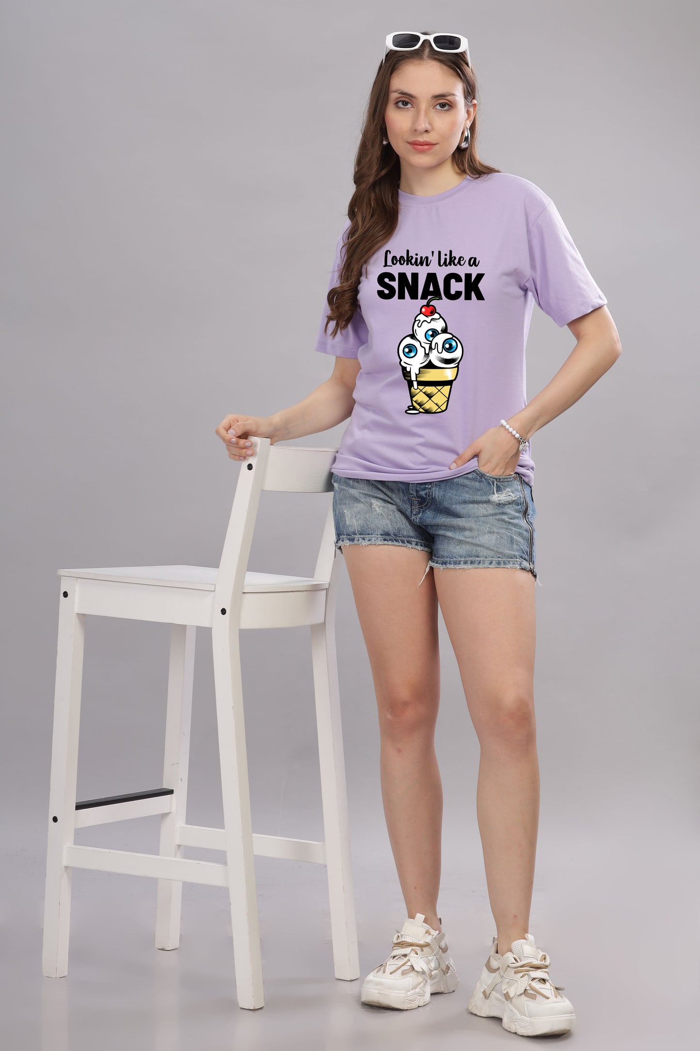 Women’s Printed Oversized Baggy Fit Rich Soft Cotton Fabric T-shirt