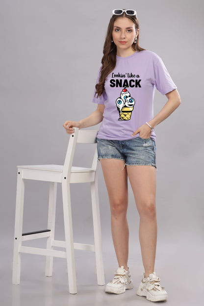 Women’s Printed Oversized Baggy Fit Rich Soft Cotton Fabric T-shirt