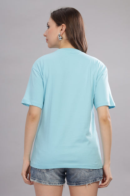 Women’s Premium Solid Cotton Oversized Baggy Fit Loose Fit T-Shirt