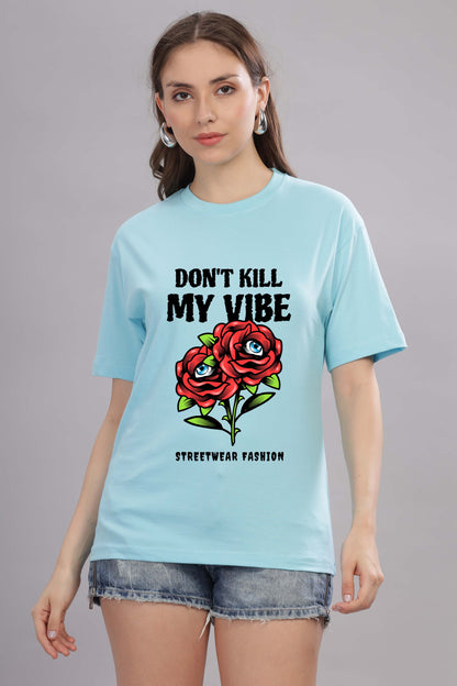 Women’s Printed Oversized Baggy Fit Rich Soft Cotton Fabric T-shirt