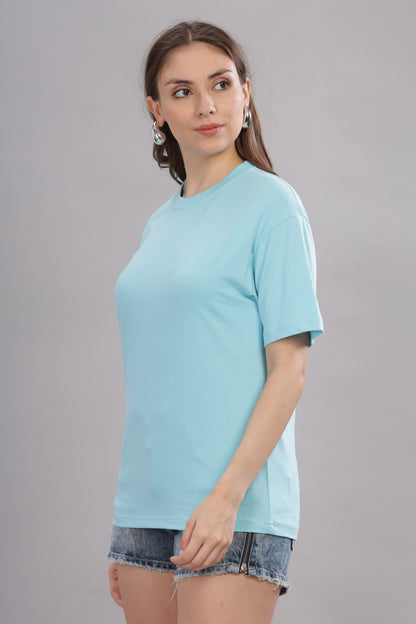 Women’s Premium Solid Cotton Oversized Baggy Fit Loose Fit T-Shirt