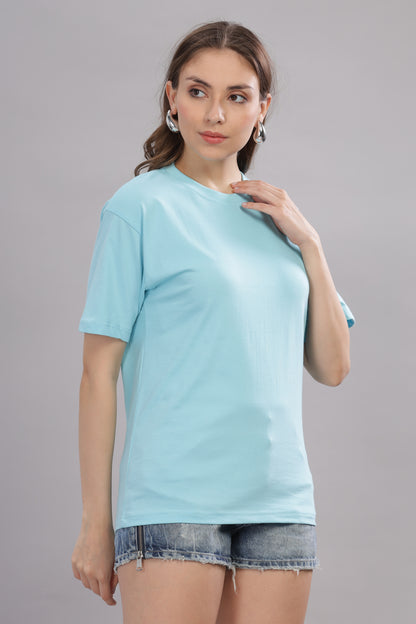 Women’s Premium Solid Cotton Oversized Baggy Fit Loose Fit T-Shirt