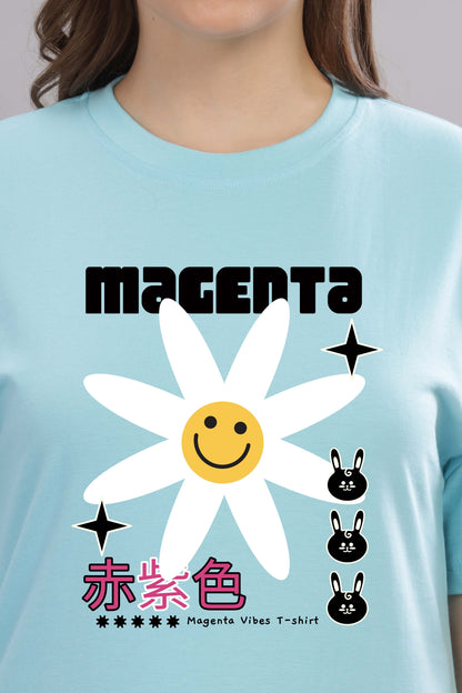 Women’s Printed Oversized Baggy Fit Rich Soft Cotton Fabric T-shirt