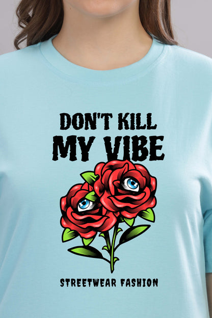 Women’s Printed Oversized Baggy Fit Rich Soft Cotton Fabric T-shirt