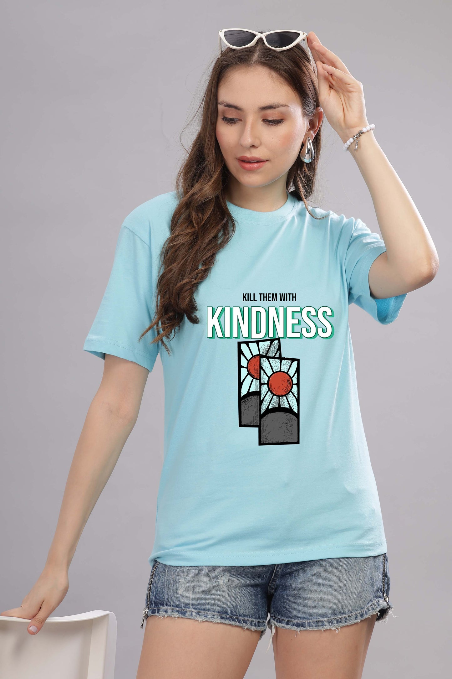 Women’s Printed Oversized Baggy Fit Rich Soft Cotton Fabric T-shirt