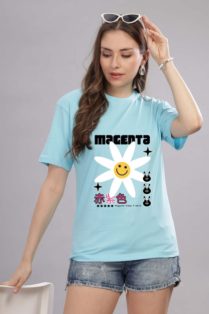 Women’s Printed Oversized Baggy Fit Rich Soft Cotton Fabric T-shirt