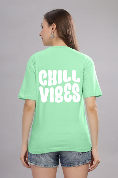 Chill Vibes Women’s Relaxed Fit Oversized Baggy Fit T-Shirt