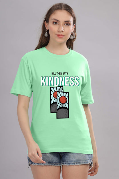 Women’s Printed Oversized Baggy Fit Rich Soft Cotton Fabric T-shirt