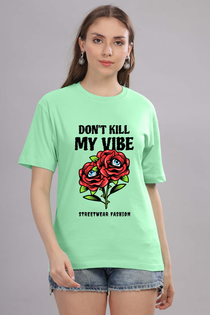 Women’s Printed Oversized Baggy Fit Rich Soft Cotton Fabric T-shirt