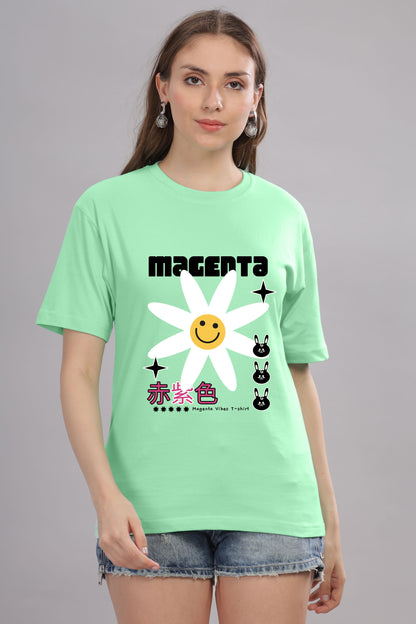 Women’s Printed Oversized Baggy Fit Rich Soft Cotton Fabric T-shirt