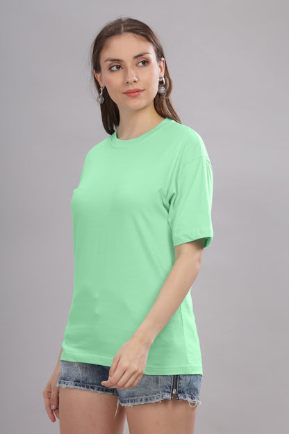 Women’s Premium Solid Cotton Oversized Baggy Fit Loose Fit T-Shirt