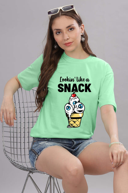 Women’s Printed Oversized Baggy Fit Rich Soft Cotton Fabric T-shirt