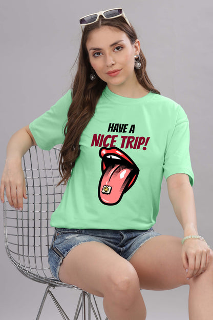 Women’s Printed Oversized Baggy Fit Rich Soft Cotton Fabric T-shirt