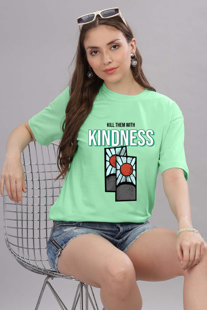 Women’s Printed Oversized Baggy Fit Rich Soft Cotton Fabric T-shirt