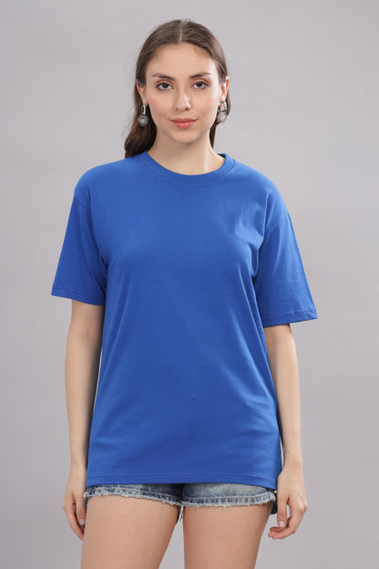 Women’s Premium Solid Cotton Oversized Baggy Fit Loose Fit T-Shirt