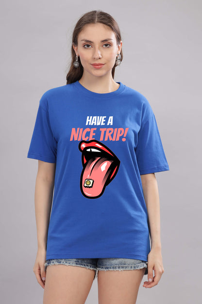 Women’s Printed Oversized Baggy Fit Rich Soft Cotton Fabric T-shirt