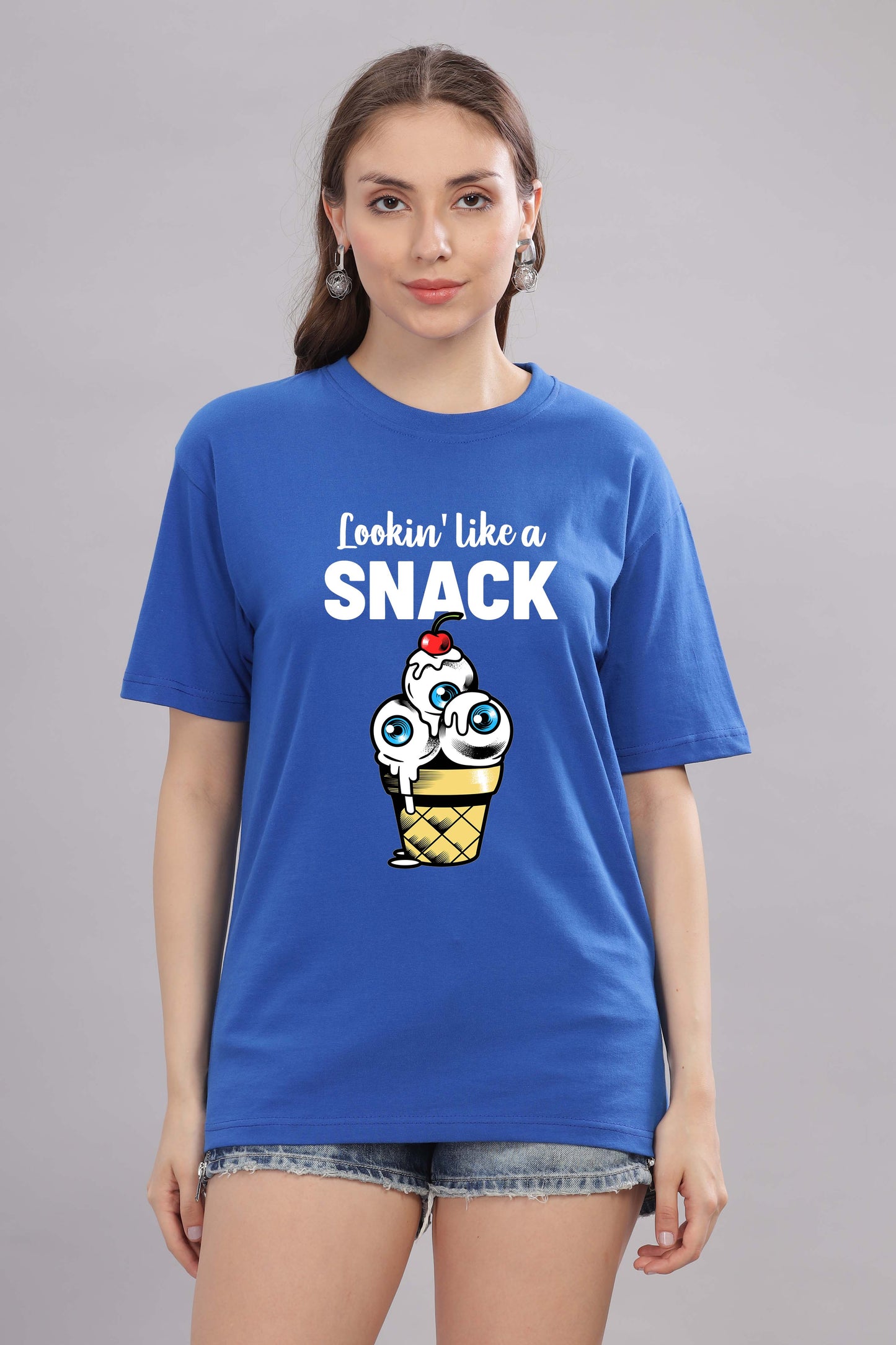 Women’s Printed Oversized Baggy Fit Rich Soft Cotton Fabric T-shirt