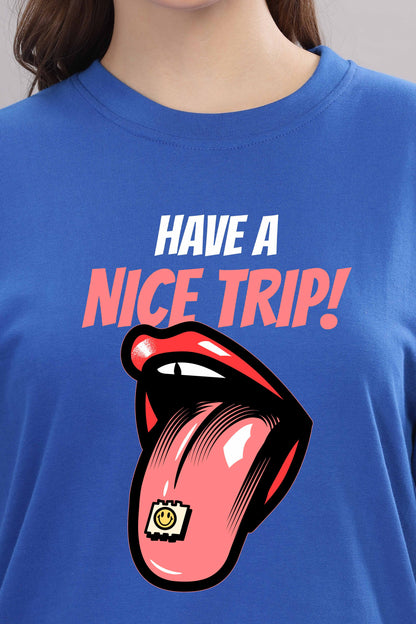 Women’s Printed Oversized Baggy Fit Rich Soft Cotton Fabric T-shirt