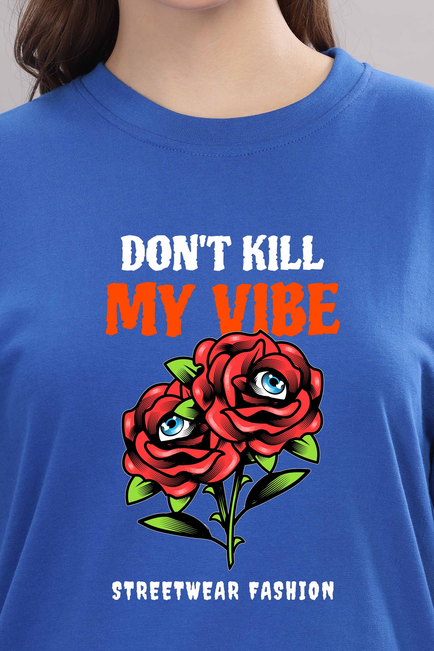 Women’s Printed Oversized Baggy Fit Rich Soft Cotton Fabric T-shirt