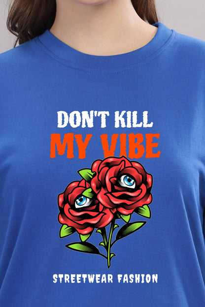 Women’s Printed Oversized Baggy Fit Rich Soft Cotton Fabric T-shirt
