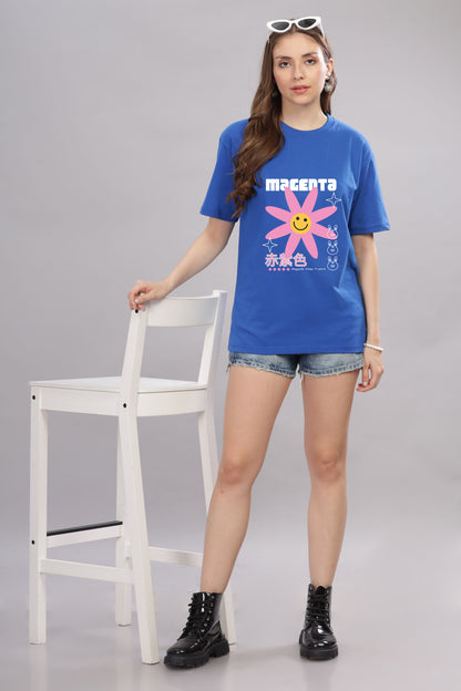 Women’s Printed Oversized Baggy Fit Rich Soft Cotton Fabric T-shirt