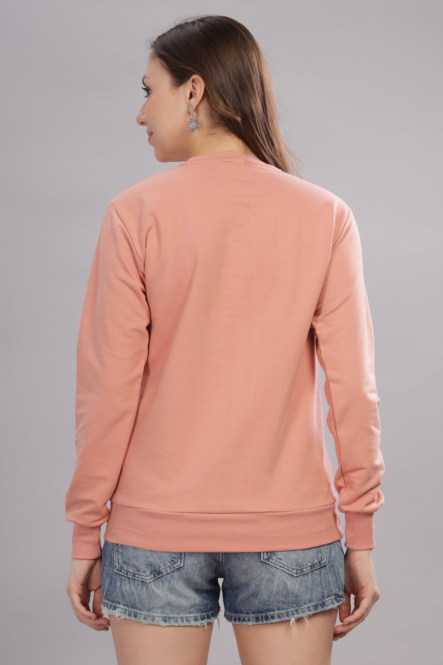 Women’s Solid Prefect Comfortable Full Sleeve Soft & Cozy Feel Sweatshirt