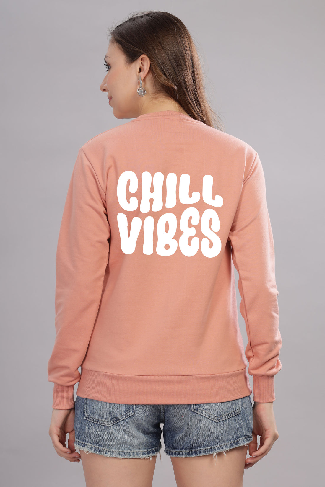 Chill Vibes Women’s Cozy & Stylish Full Sleeve Sweatshirt