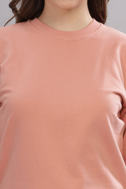 Women’s Solid Prefect Comfortable Full Sleeve Soft & Cozy Feel Sweatshirt