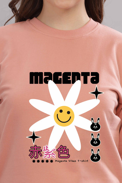 Women’s Cozy & Stylish Full Sleeve Pastel Colour Printed Sweatshirt