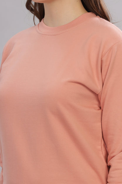 Women’s Solid Prefect Comfortable Full Sleeve Soft & Cozy Feel Sweatshirt