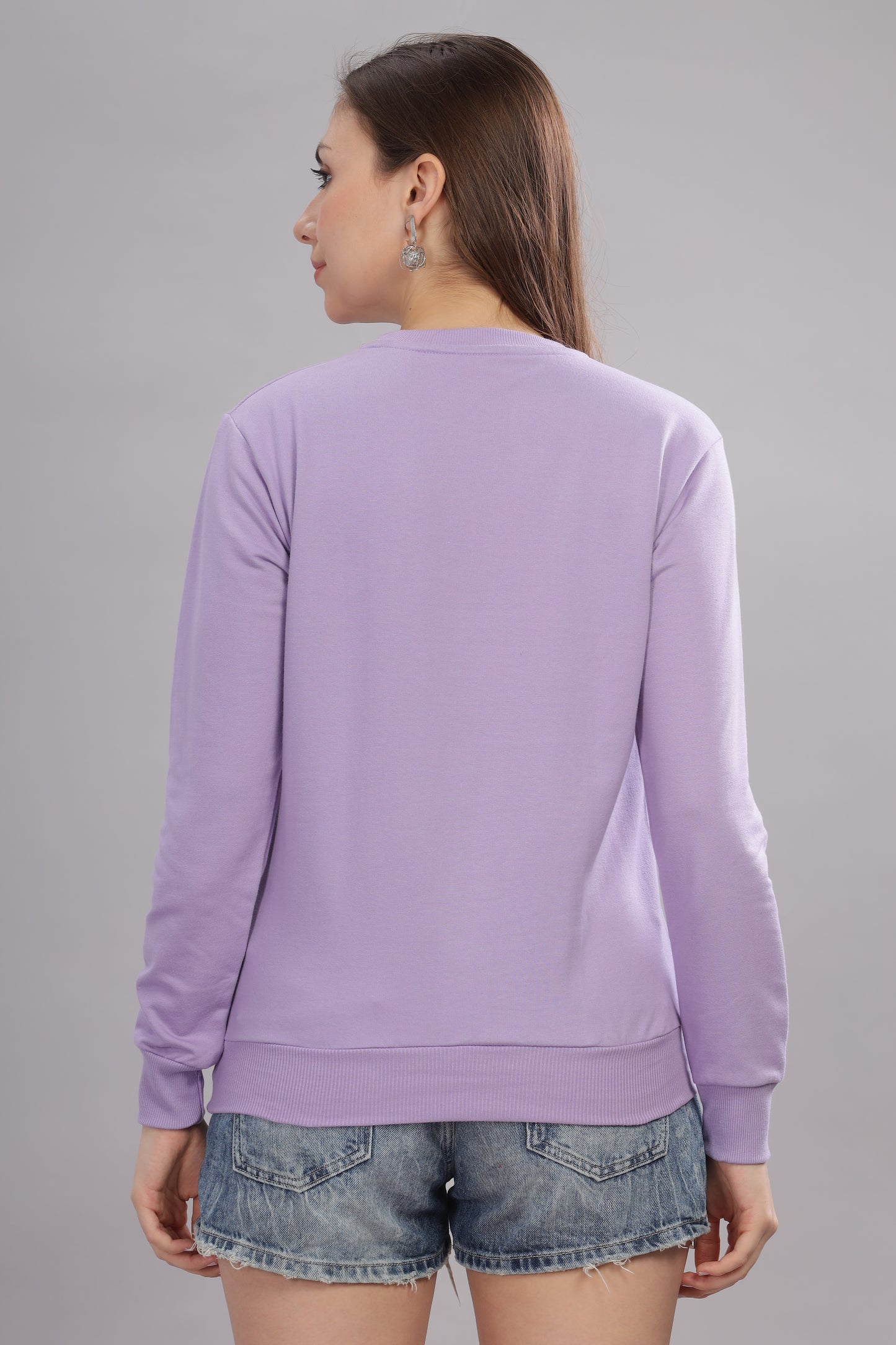 Women’s Solid Prefect Comfortable Full Sleeve Soft & Cozy Feel Sweatshirt