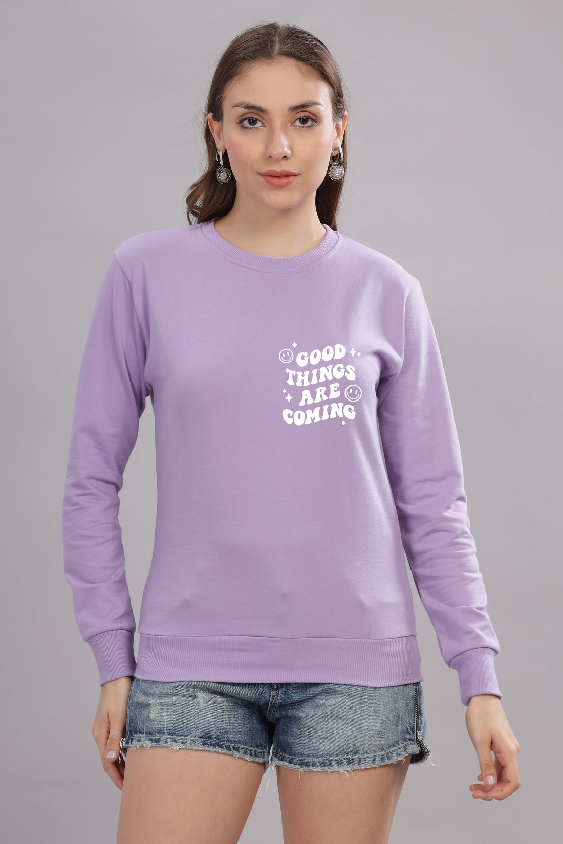 Good Things Are Coming Women’s Cozy Sweatshirt