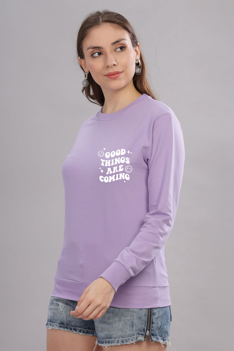 Good Things Are Coming Women’s Cozy Sweatshirt