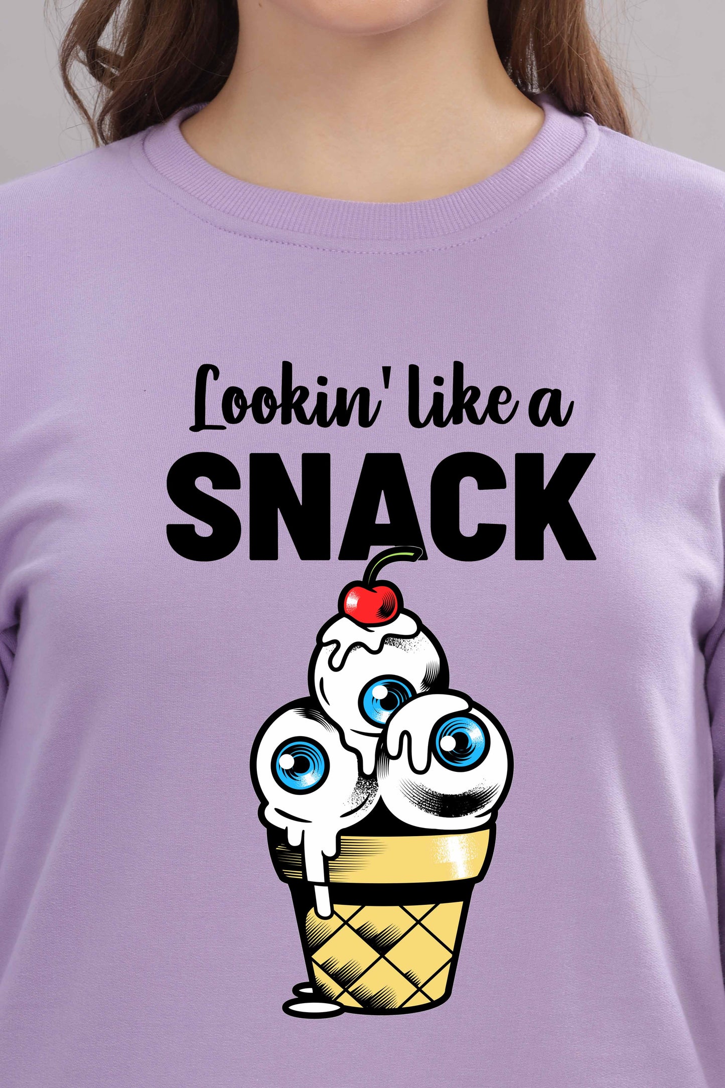 Women’s Cozy & Stylish Full Sleeve Pastel Colour Printed Sweatshirt