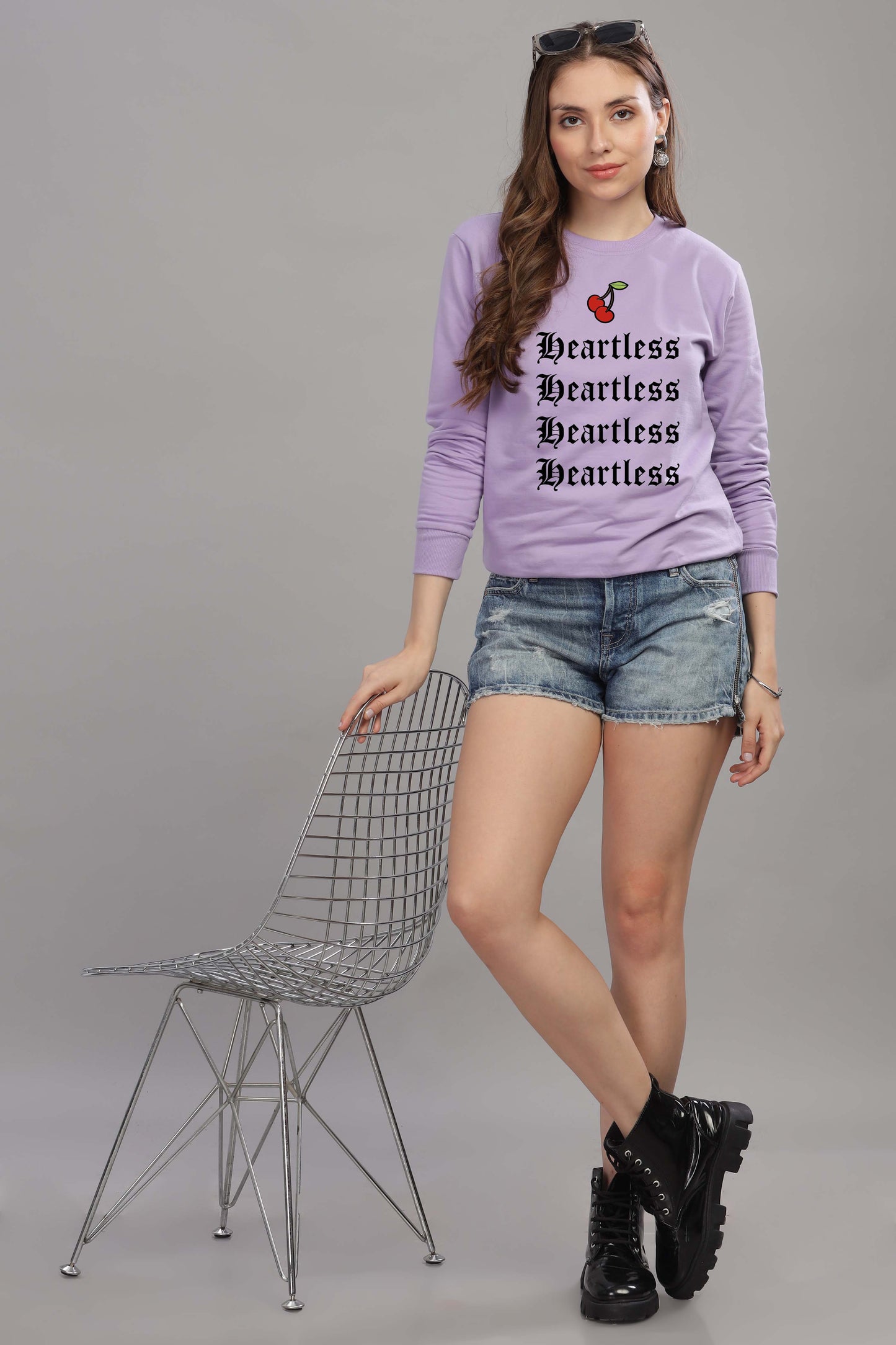 Women’s Cozy & Stylish Full Sleeve Pastel Colour Printed Sweatshirt