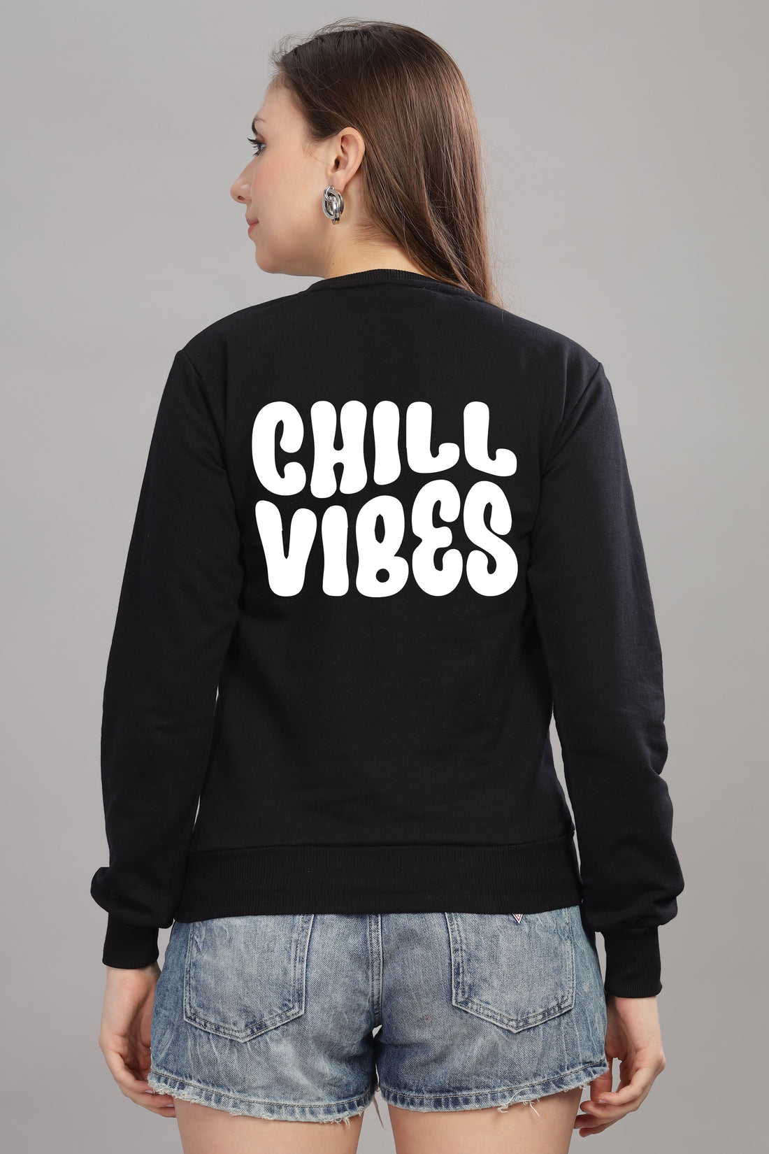 Chill Vibes Women’s Cozy & Stylish Full Sleeve Sweatshirt