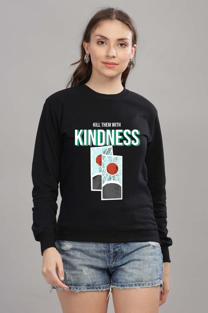Women’s Cozy & Stylish Full Sleeve Pastel Colour Printed Sweatshirt