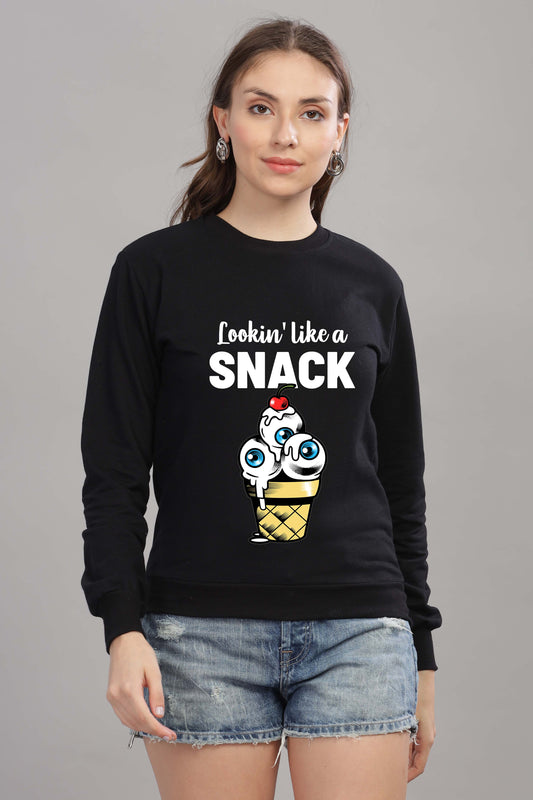 Women’s Cozy & Stylish Full Sleeve Pastel Colour Printed Sweatshirt