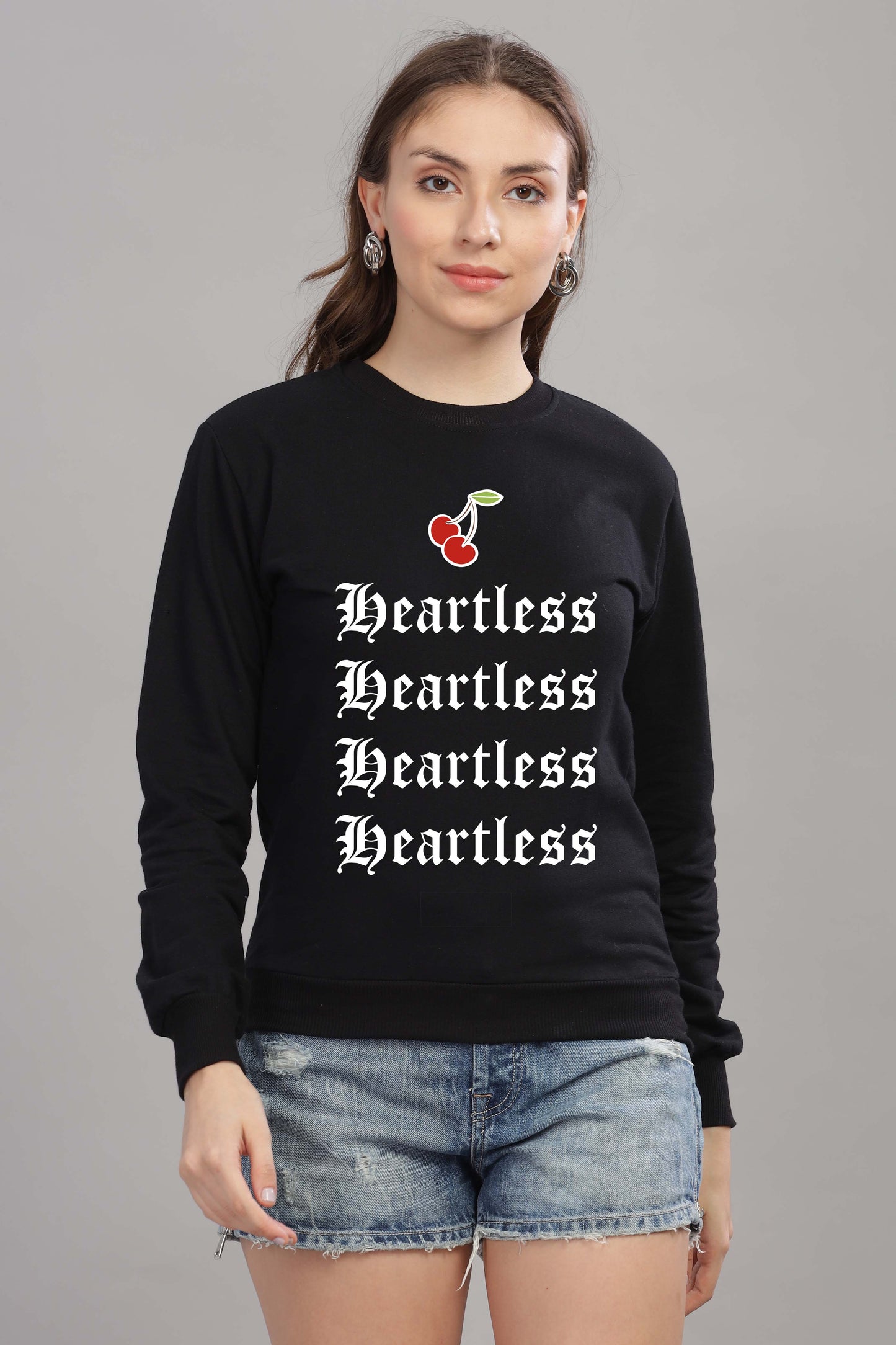 Women’s Cozy & Stylish Full Sleeve Pastel Colour Printed Sweatshirt