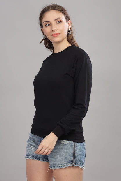 Women’s Solid Prefect Comfortable Full Sleeve Soft & Cozy Feel Sweatshirt