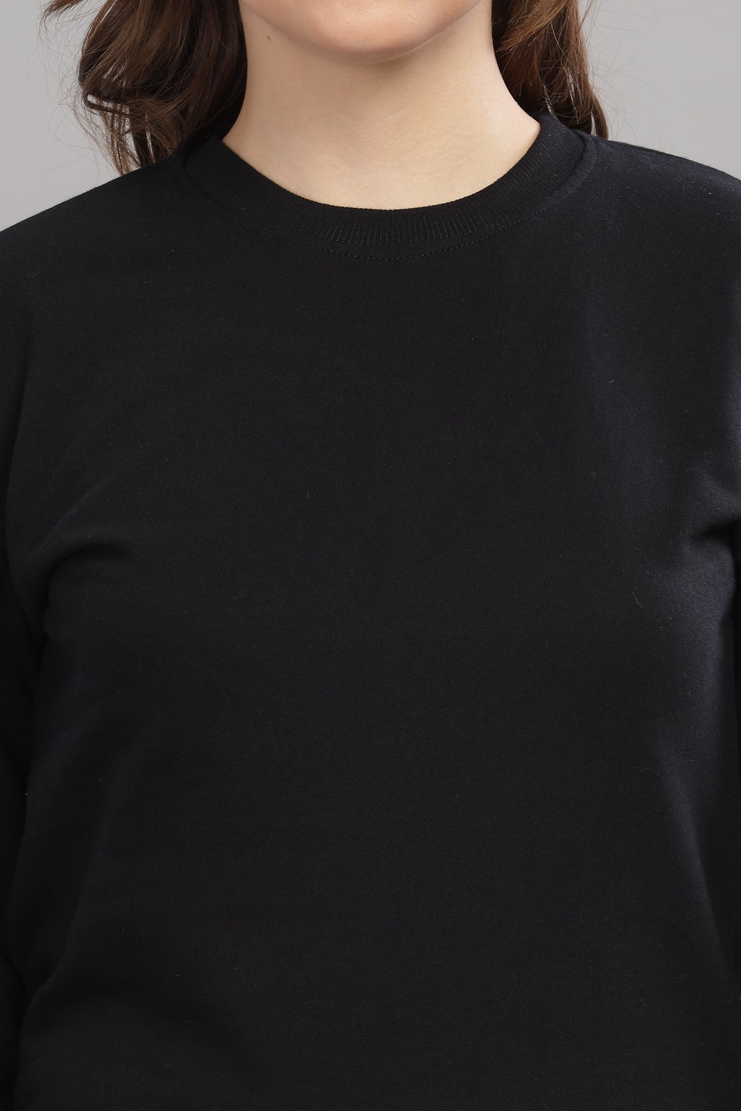 Women’s Solid Prefect Comfortable Full Sleeve Soft & Cozy Feel Sweatshirt