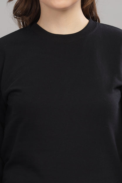 Women’s Solid Prefect Comfortable Full Sleeve Soft & Cozy Feel Sweatshirt