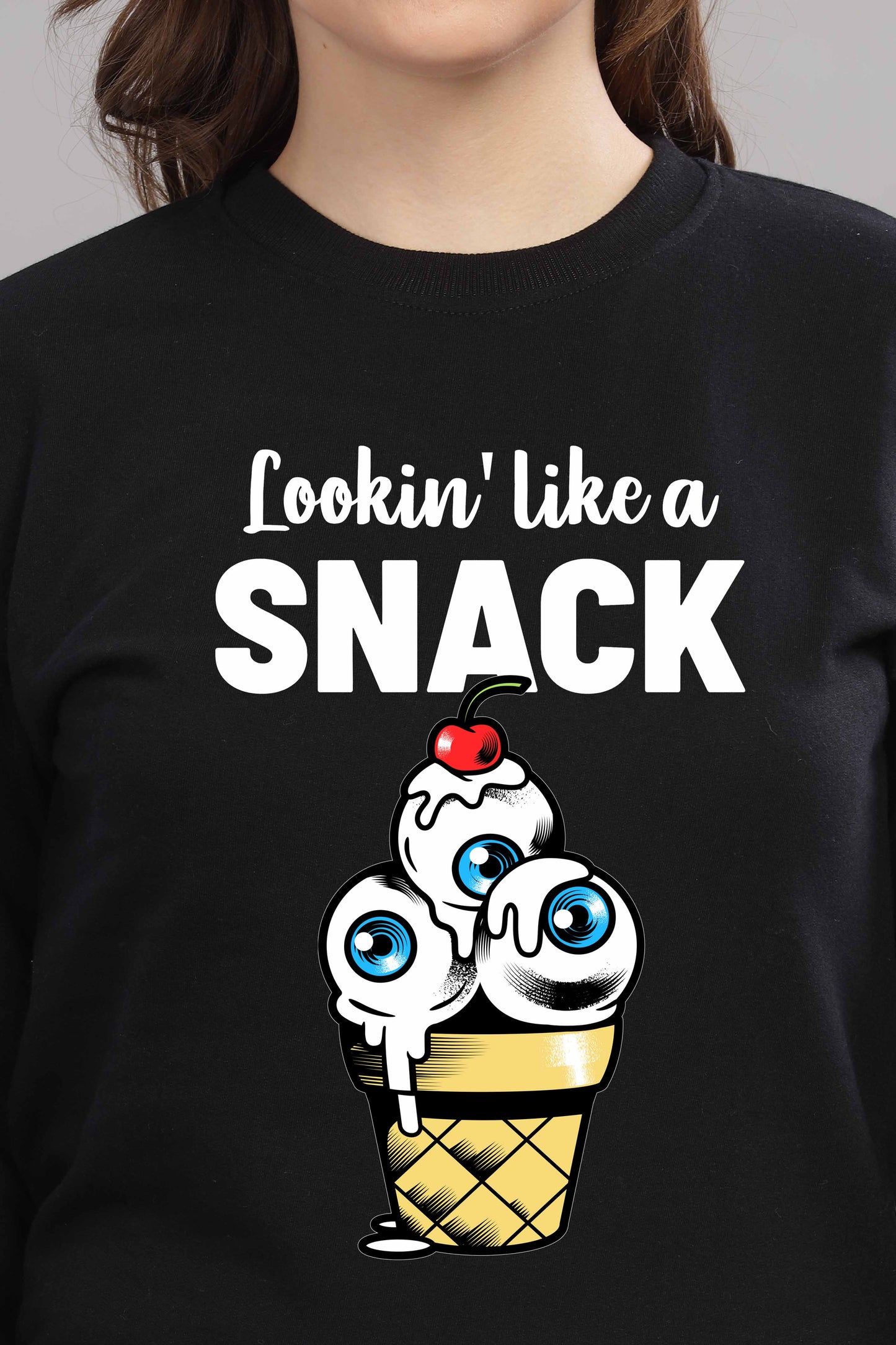 Women’s Cozy & Stylish Full Sleeve Pastel Colour Printed Sweatshirt