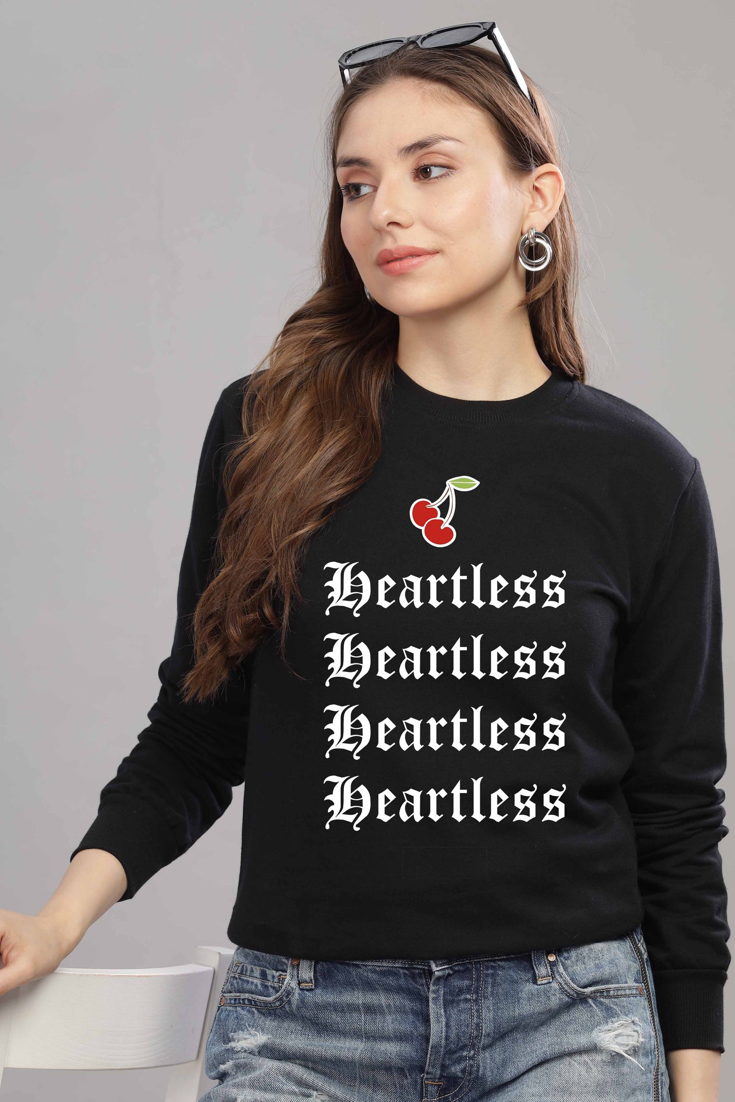Women’s Cozy & Stylish Full Sleeve Pastel Colour Printed Sweatshirt