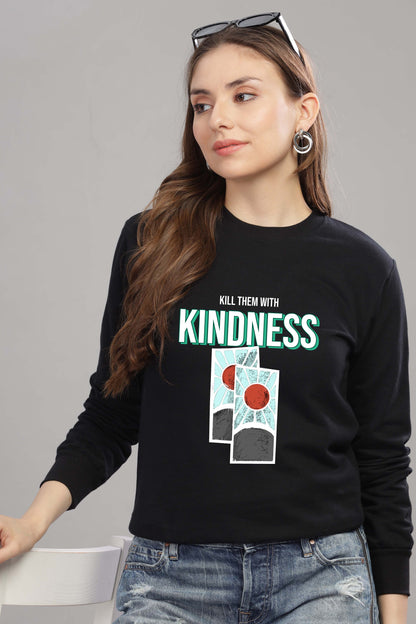 Women’s Cozy & Stylish Full Sleeve Pastel Colour Printed Sweatshirt