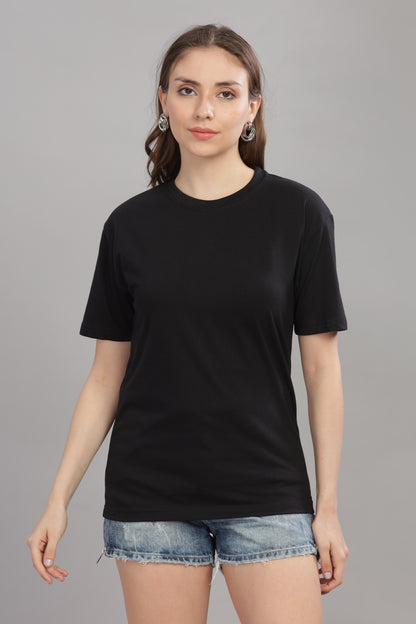 Women’s Premium Solid Cotton Oversized Baggy Fit Loose Fit T-Shirt