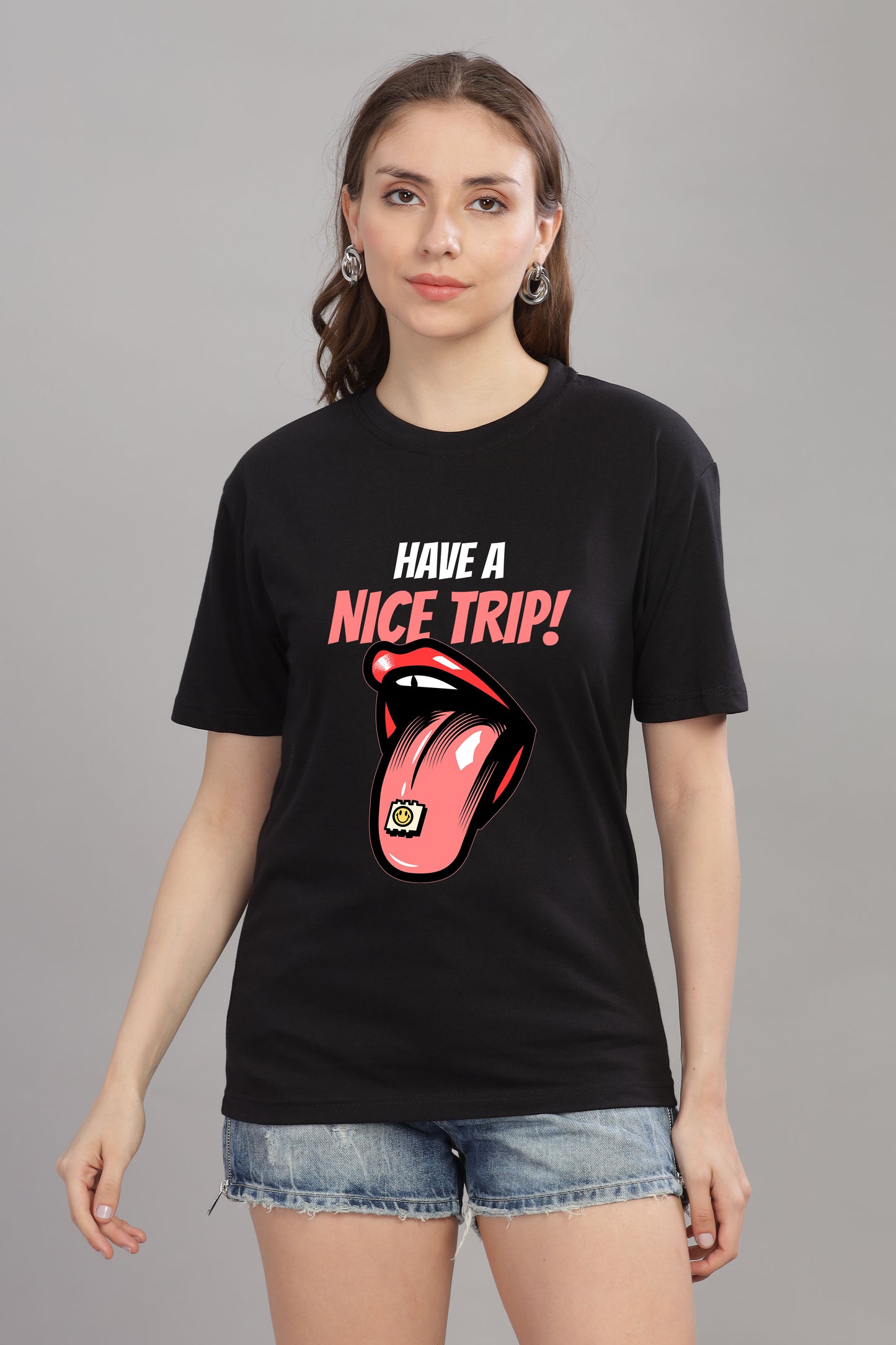 Women’s Printed Oversized Baggy Fit Rich Soft Cotton Fabric T-shirt