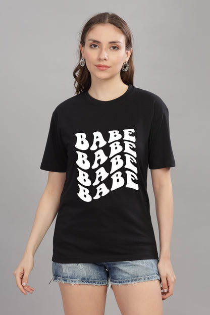 Babe Oversized Baggy Loose Fit T-Shirt