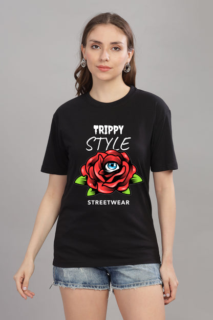 Women’s Printed Oversized Baggy Fit Rich Soft Cotton Fabric T-shirt