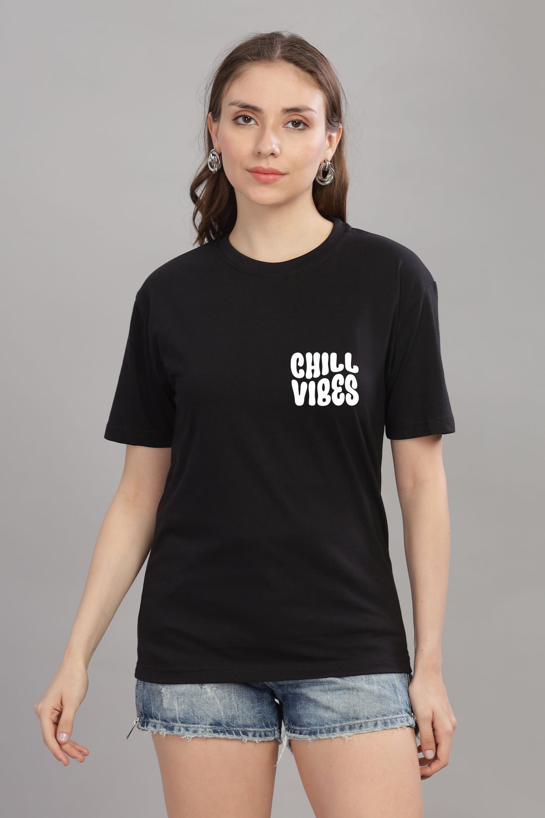 Chill Vibes Women’s Relaxed Fit Oversized Baggy Fit T-Shirt